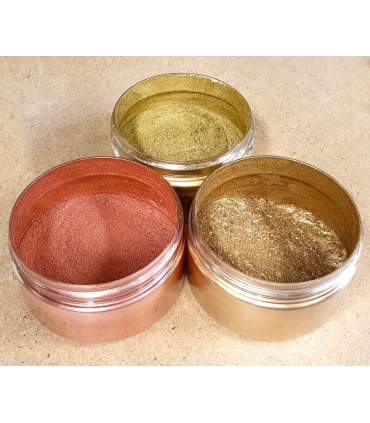 Metallische pigmenten: goud, brons, koper  10 micron