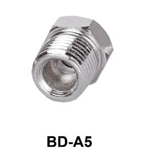 Adapter koppeling voor schroefdraad van 1/4” naar 1/8”