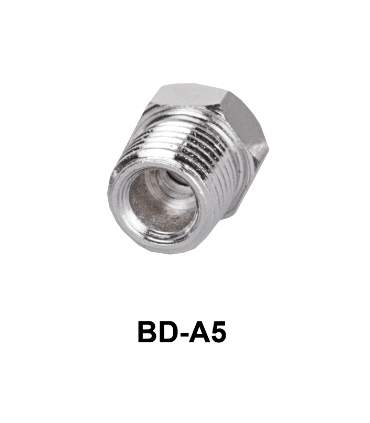 Adapter koppeling voor schroefdraad van 1/4” naar 1/8”