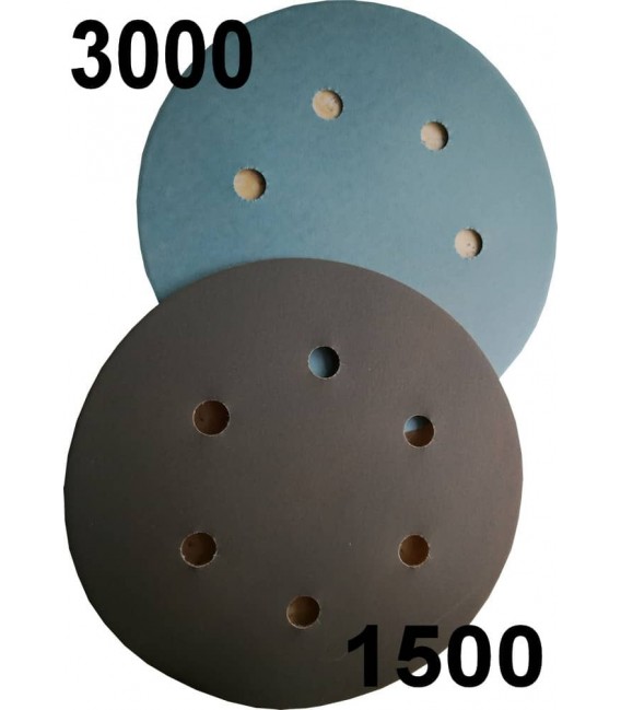 5 Velcro-schuurschijven, korrel 1500 of 3000
