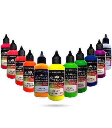 Serie Fluorescent – 12 Acryl-PU verven voor airbrush