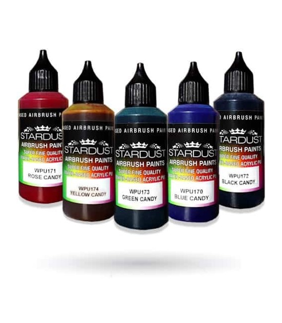 Serie Candy – 11 transparante Acryl-PU kleuren voor airbrush