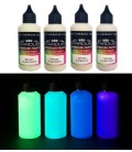 Serie Glow – 4 acryl-PU fosforescerende verven voor airbrush