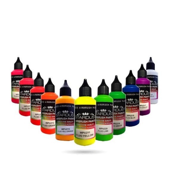 Serie Fluorescent – 11 Acryl-PU verven voor airbrush