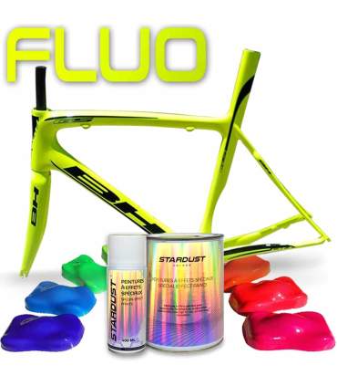 Complete fluorescerende verfset voor fietsen - STARDUST BIKE