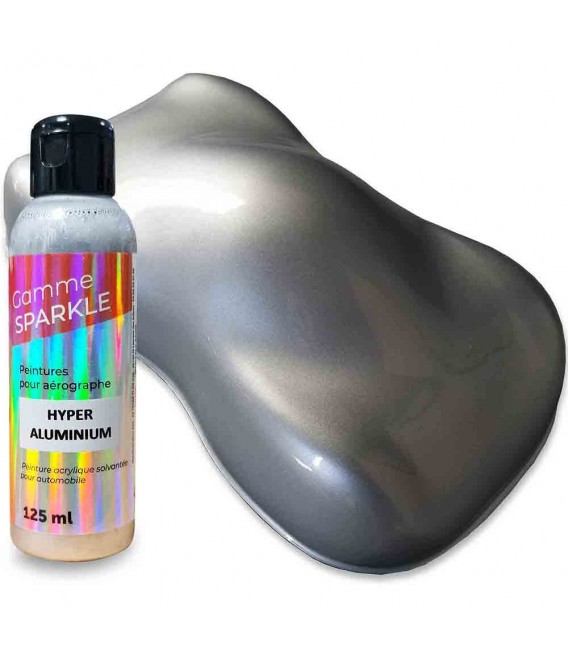 Peinture aérographe SPARKLE BRIGHT ALUMINIUM 125ml