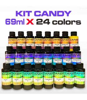 Set van 24 Geconcentreerde kleurstoffen Candy in 69ml