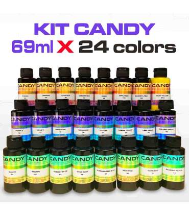 Set van 24 Geconcentreerde kleurstoffen Candy in 69ml