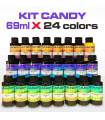 Set van 24 Geconcentreerde kleurstoffen Candy in 69ml