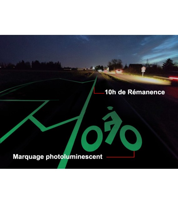 Fosforescerende verf voor wegen en fietspaden