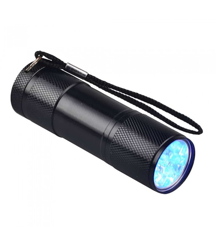 Kwadrant Rood Bij elkaar passen 365 nm UV-zaklamp met 9 Black Light LED's