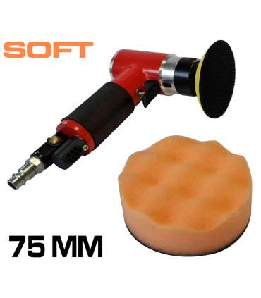 Oranje polijstmousse 75mm x  25mm