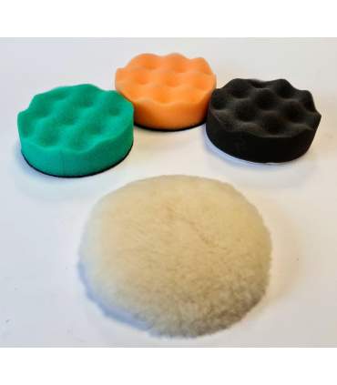 Mini pneumatische polijstmachine 75 mm met plaat en schuimrubbers