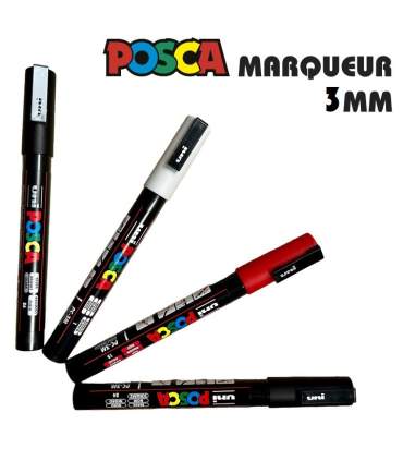 POSCA lakmarker – fijne punt 1,2 mm in 4 kleuren