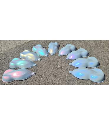 Verven voor airbrush interferenties GHOST – 9 kleuren solventgedragen assortiment SPARKLE