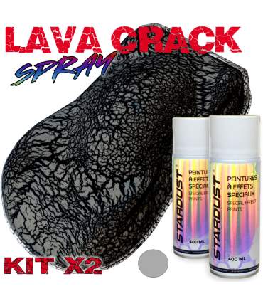 Verf met crackle effect in kit van 2 spuitbussen van 400 ml LavaCrack