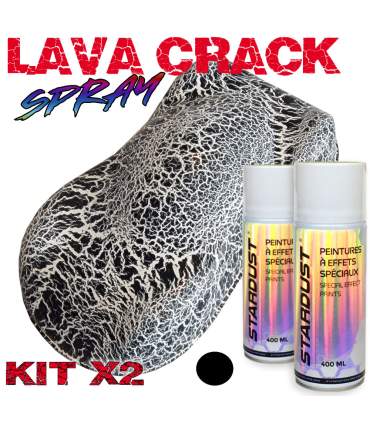 Verf met crackle effect in kit van 2 spuitbussen van 400 ml LavaCrack