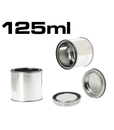 Metalen verfpotten met deksel van 125ml tot 5L