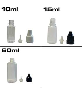 Mini e-dropperflesje 10ml, 15ml en 60ml