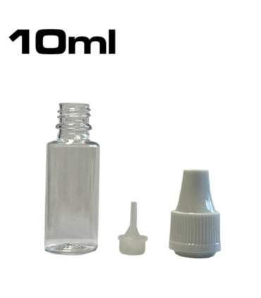 Mini plastic flesje 10ml, 15ml of 60ml