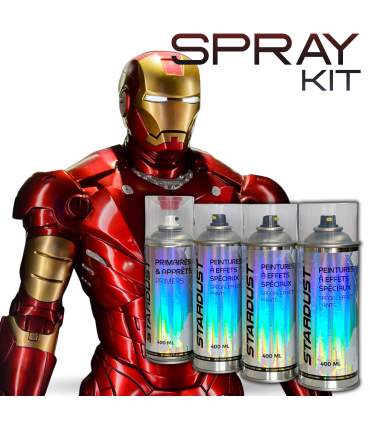 Verfset om IRON MAN in rood en goud te schilderen – Spuitbus of airbrush