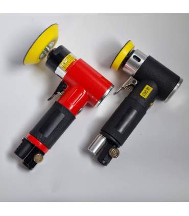 Mini pneumatische polijstmachine 75 mm met plaat en schuimrubbers