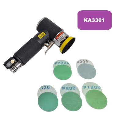 Mini orbitaal pneumatisch schuurmachine 50 mm met mini-schuurschijven